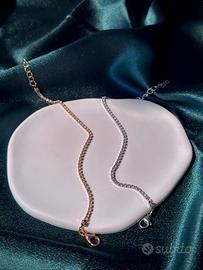 Set di bracciali tennis in acciaio inossidabile