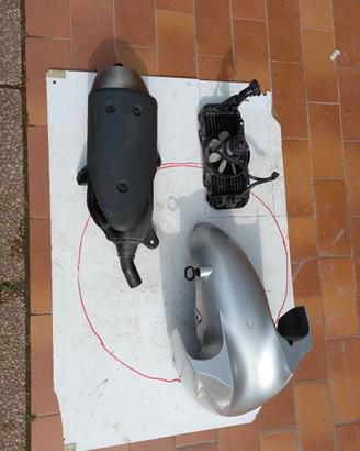 Marmitta Piaggio, Radiatore Dink, Paraf.Mayesty