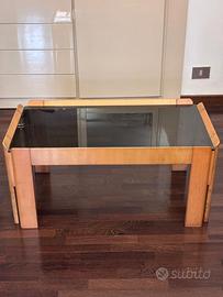 Tavolino da caffè legno e vetro