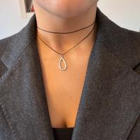 Collana Choker Nera con Goccia