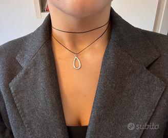 Collana Choker Nera con Goccia
