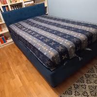 Letto una piazza e mezza con cassone e materasso 
