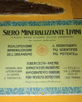 Antica targa pubblicitaria farmaceutica