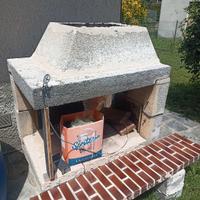 camino barbecue refrattario smontato completo 