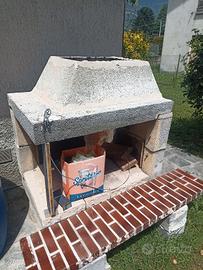camino  barbecue legna smontato completo 