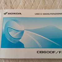 libretto uso e manutenzione Honda Hornet 2007