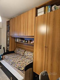 letto doppio  con ponte 