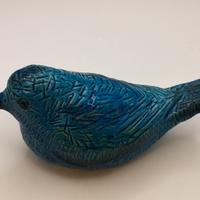 Ceramiche Bitossi figura passero "Rimini Blu"