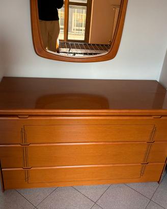 cassettiera in legno anni '70