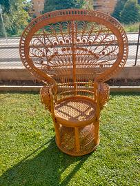 Sedia Peacock Chair stile Pavone  Emmanuelle