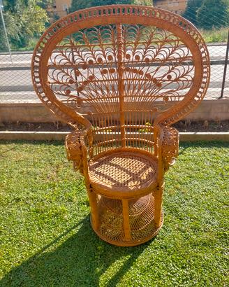 Sedia Peacock Chair stile Pavone  Emmanuelle