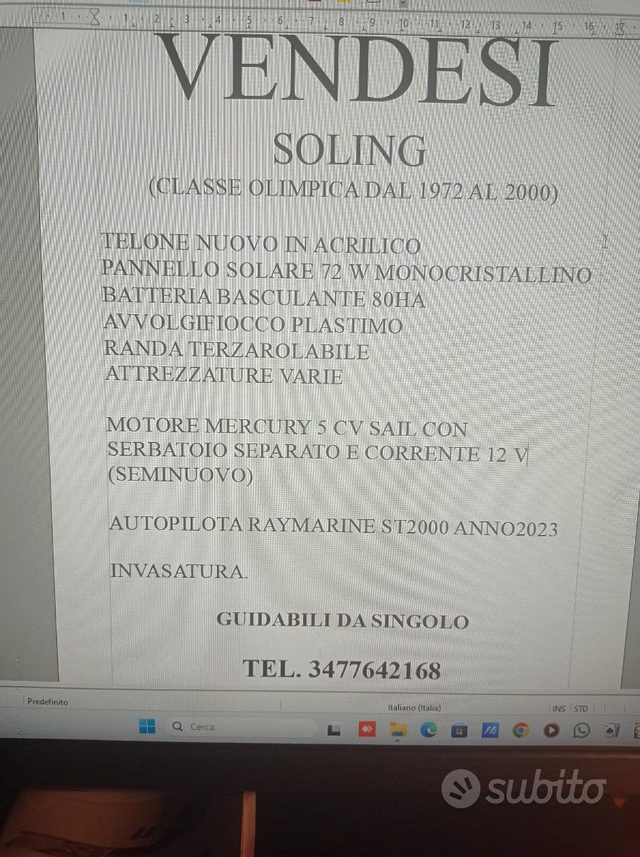 SOLING — Vedi foto 1