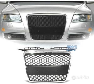 GRIGLIA AUDI A3 8P 05-08 LOOK RS CROMATO NERO
