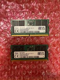 32 Gb RAM DDR5 SODIMM Hynix  (2 x 16) 4800 MT/s