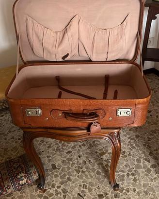 Due valigie vintage in pelle