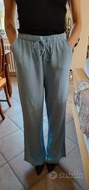 pantaloni Nuovi azzurro chiaro lino/viscosa