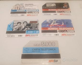 SCHEDE TELEFONICHE SIP E TELECOM DA COLLEZIONE 