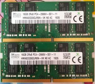 DDR4 32Gb 2400T SK Hynix sodimm RAM per notebook 