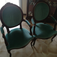 Coppia Antiche poltrone in legno