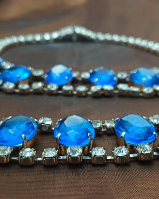 Parure De Liguoro Collana + Bracciale Blu