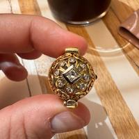 Anello oro diamante con orologio baume mercier