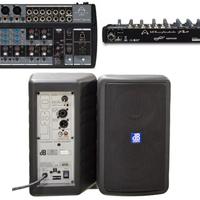 Kit Audio Mixer + Casse Attive per Karaoke  Musica