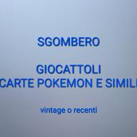 Sgombero giocattoli e carte da gioco