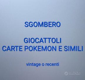 Sgombero giocattoli e carte da gioco