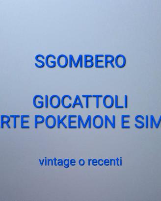 Sgombero giocattoli e carte da gioco