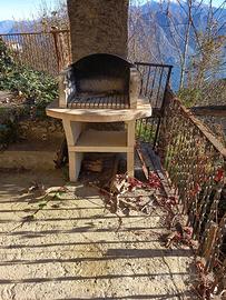 Barbecue componibile in cemento