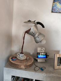 lampada design caffettiera volante
