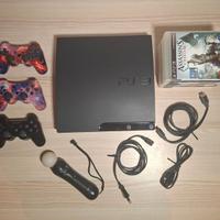 PS3 con 4 controller e 8 videogiochi