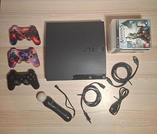 PS3 con 4 controller e 8 videogiochi