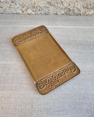 Rendiresto vintage caffè Costadoro ottone vassoio