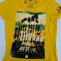 T-shirt gialla Cotton & Silk