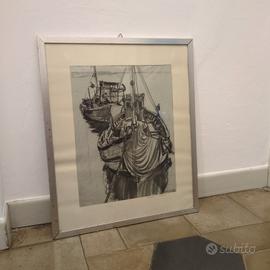 Carlo Semplici "Pescherecci a Cattolica" 1975