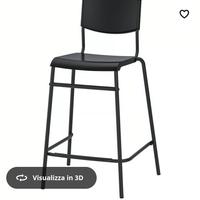 Sgabello bar con schienale