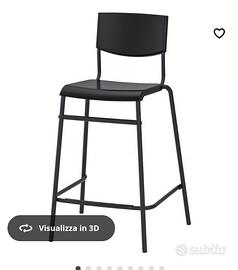 Sgabello bar con schienale