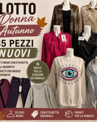 Lotto stock abbigliamento donna autunno nuovi 