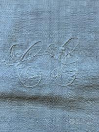 Splendida tovaglia bagno tutto fatto a mano tela.