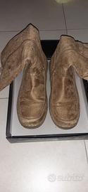 Stivali camoscio beige 37
