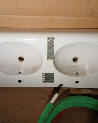 LAVABO DOPPIA VASCA CERAMICA GLOBO