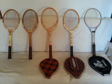 Lotto di 5 racchette da tennis vintage