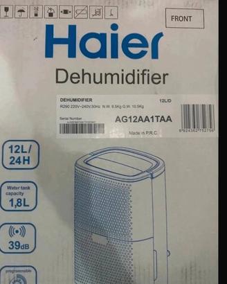 Haier AG10AA1TAA Deumidificatore 10L Bianco