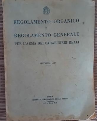 Regolamento dell arma dei carabinieri reali 1931