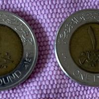 Due monete egiziane 1 pound