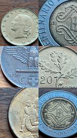 Lotto 6 monete con errore di conio