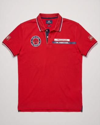 Polo La Martina × Maserati rossa Slim Fit L