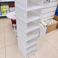 Scarpiera modulare 7 ripiani con sportelli – Bianc