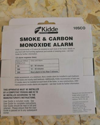 rilevatore di fumo e monossido 